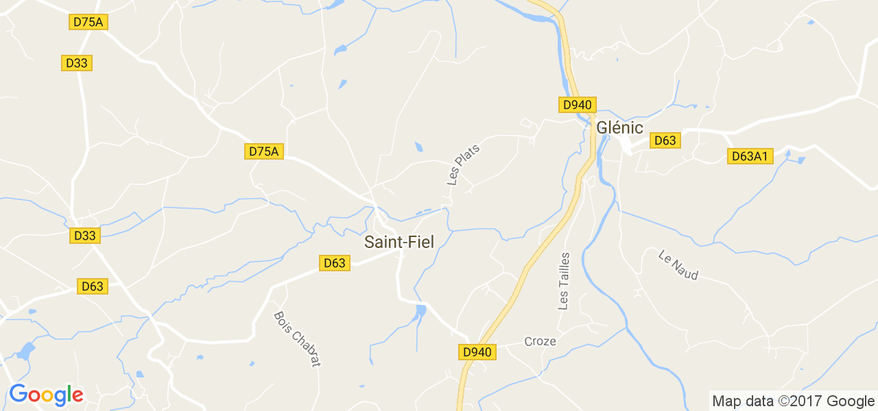 map de la ville de Saint-Fiel