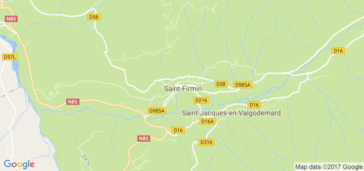 map de la ville de Saint-Firmin