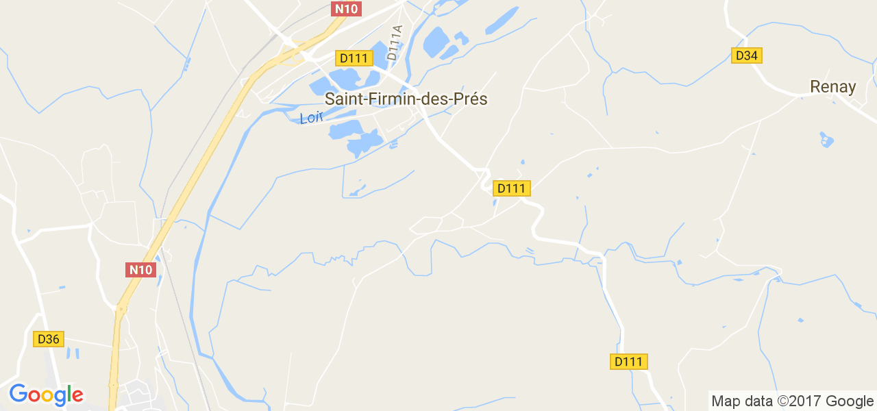 map de la ville de Saint-Firmin-des-Prés