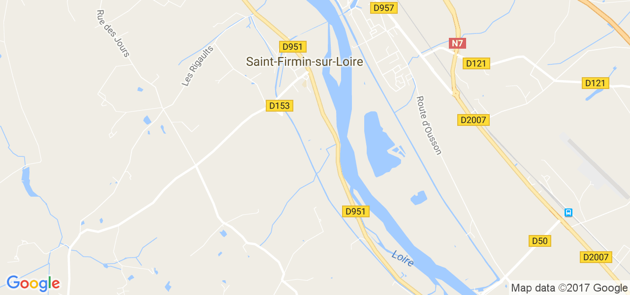 map de la ville de Saint-Firmin-sur-Loire