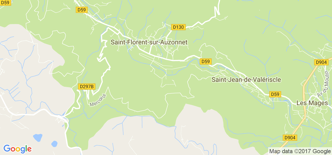 map de la ville de Saint-Florent-sur-Auzonnet