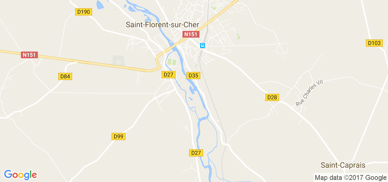 map de la ville de Saint-Florent-sur-Cher