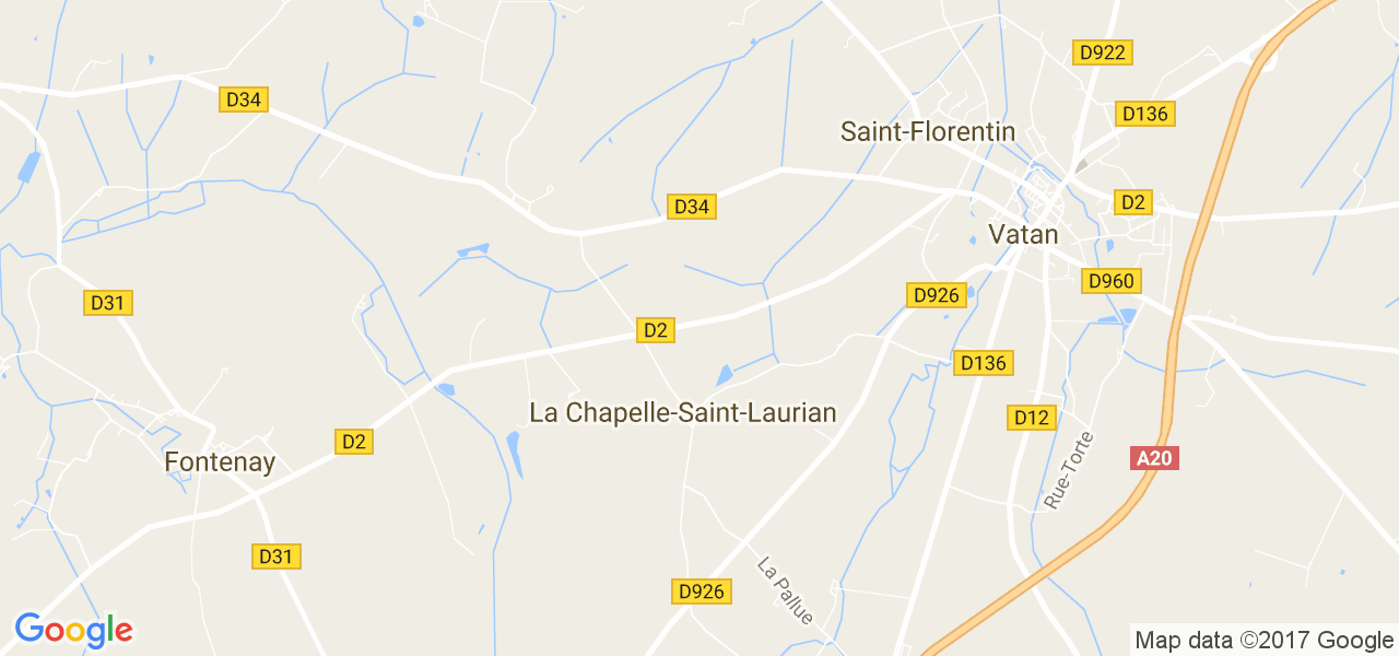 map de la ville de Saint-Florentin