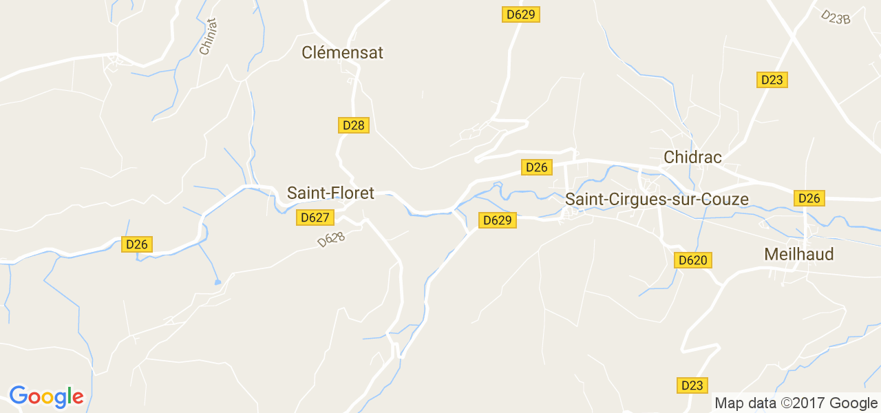 map de la ville de Saint-Floret