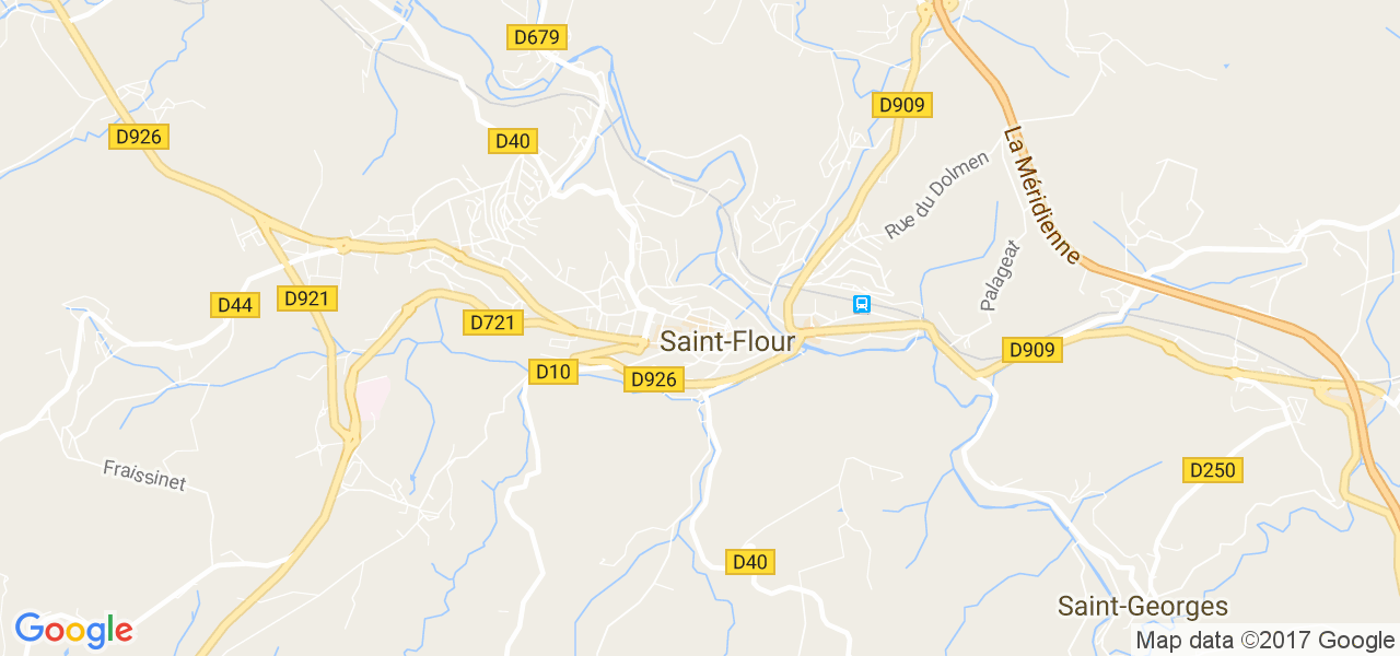 map de la ville de Saint-Flour