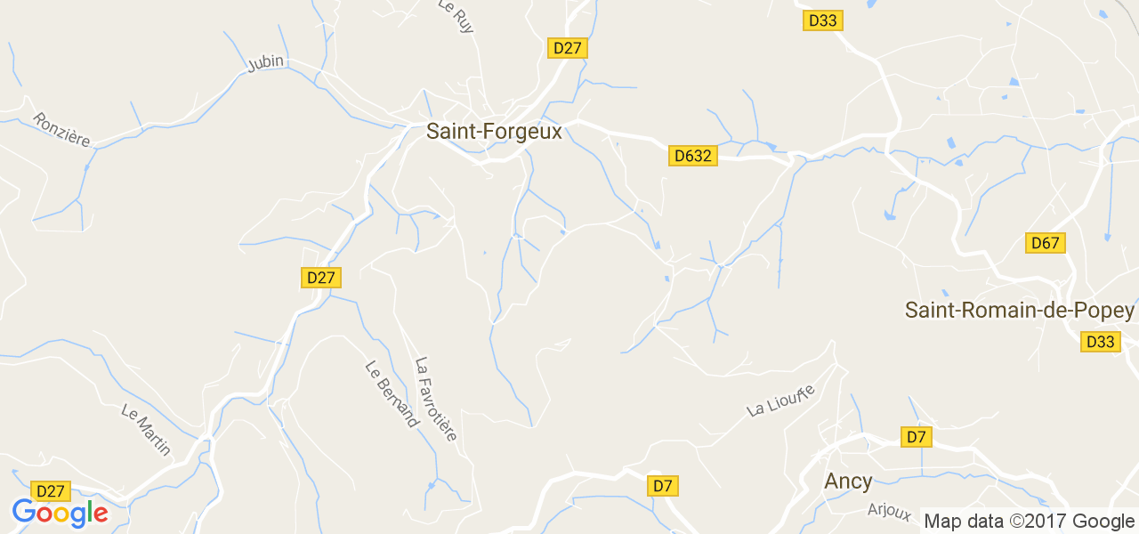 map de la ville de Saint-Forgeux