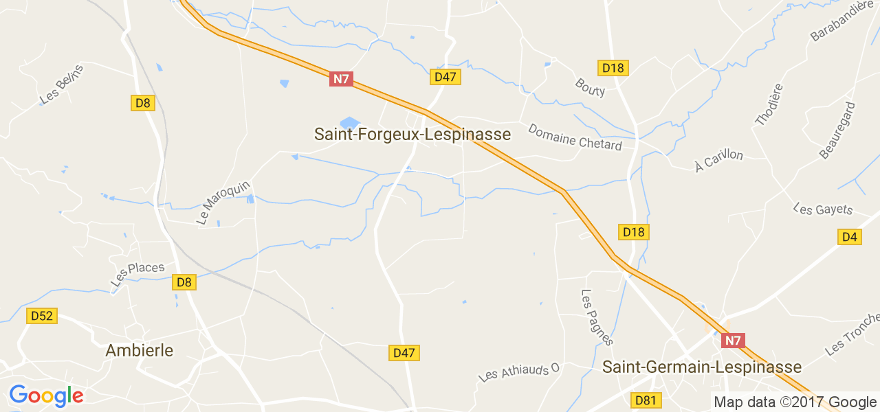 map de la ville de Saint-Forgeux-Lespinasse