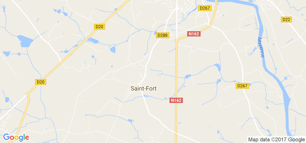 map de la ville de Saint-Fort