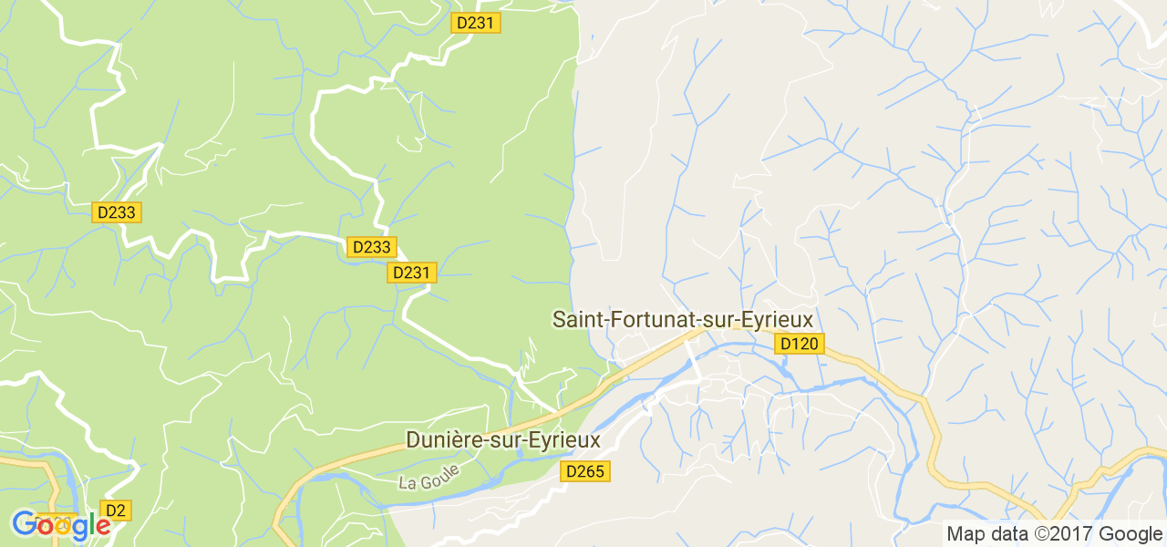 map de la ville de Saint-Fortunat-sur-Eyrieux