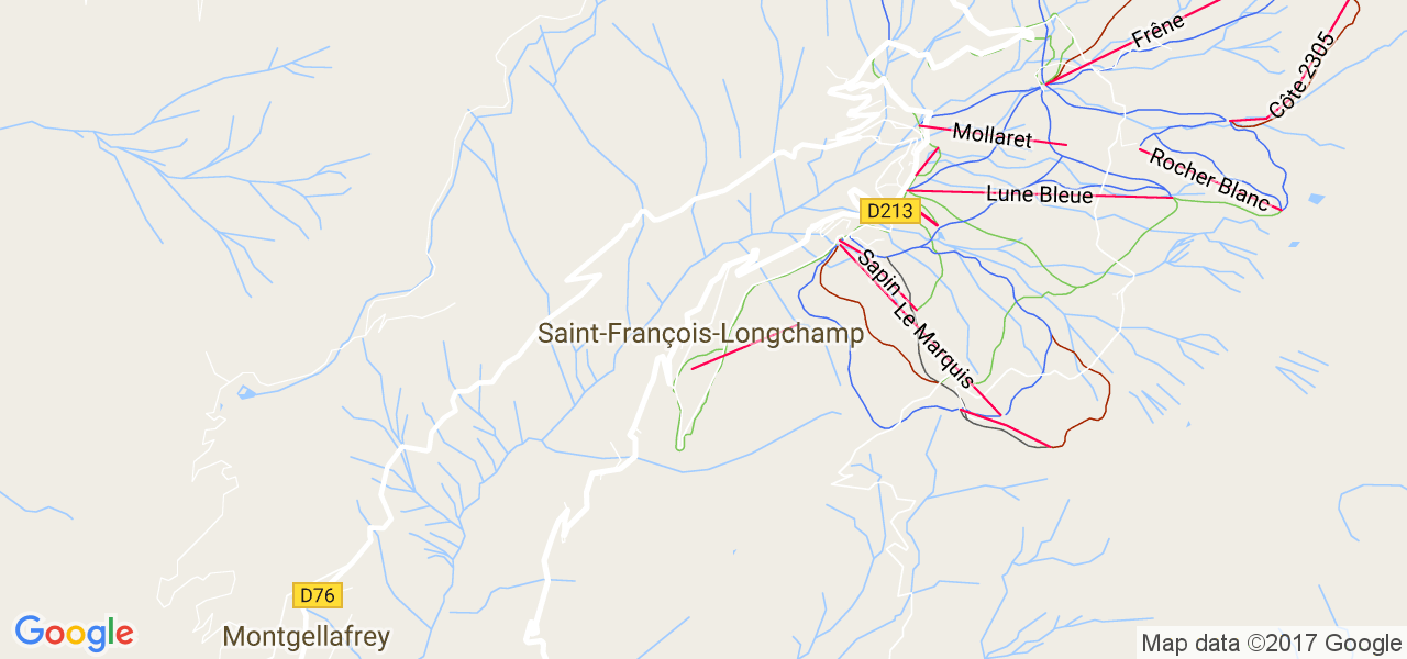 map de la ville de Saint-François-Longchamp