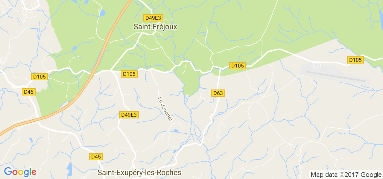 map de la ville de Saint-Fréjoux