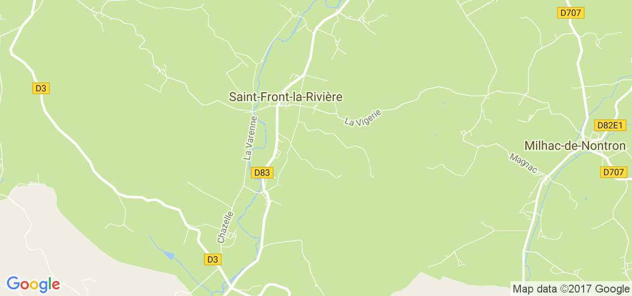 map de la ville de Saint-Front-la-Rivière