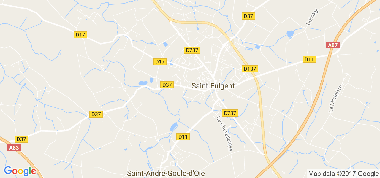 map de la ville de Saint-Fulgent