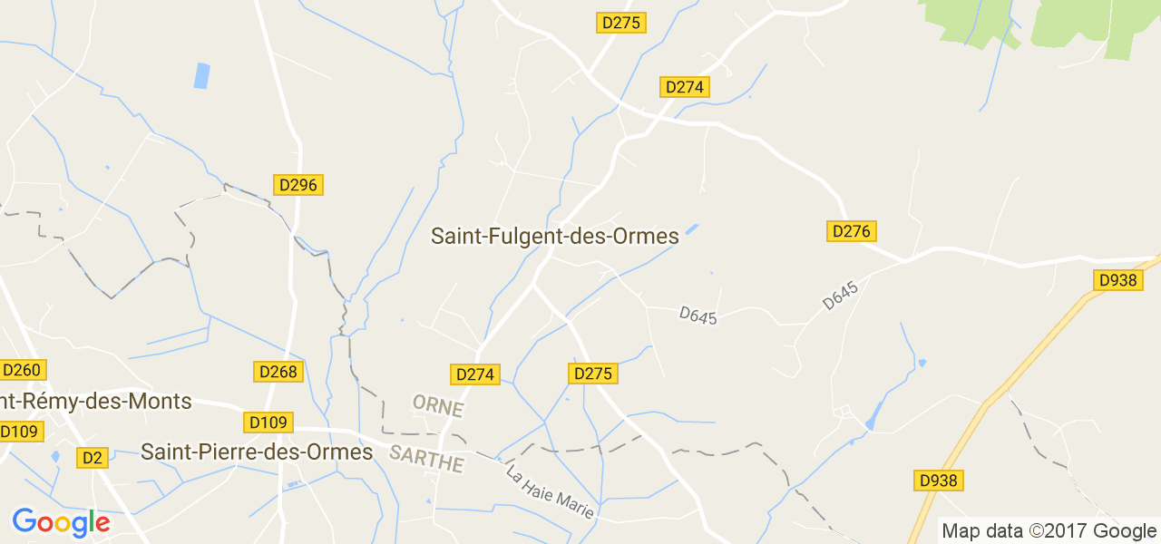 map de la ville de Saint-Fulgent-des-Ormes