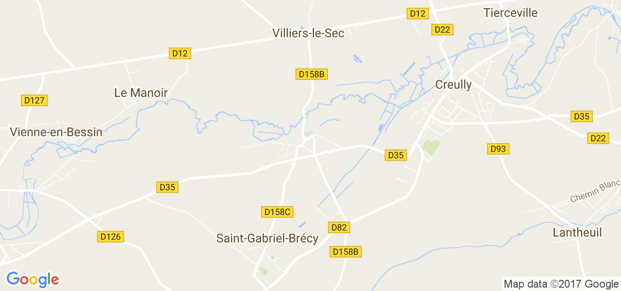 map de la ville de Saint-Gabriel-Brécy