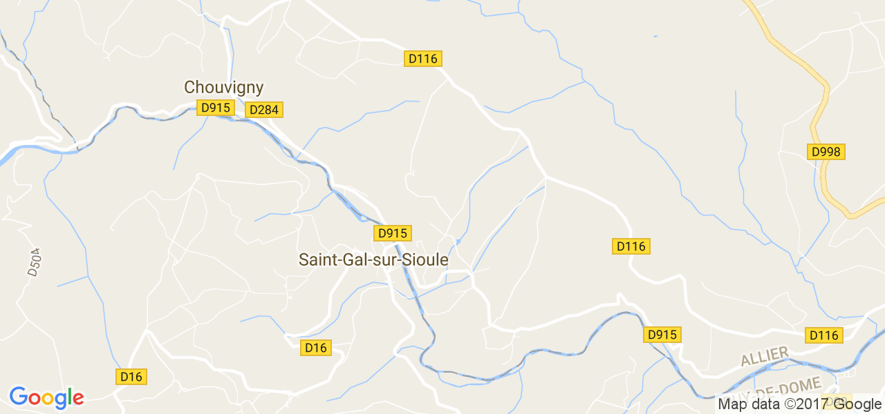 map de la ville de Saint-Gal-sur-Sioule