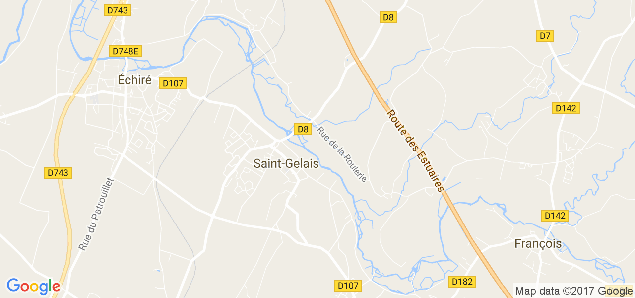 map de la ville de Saint-Gelais