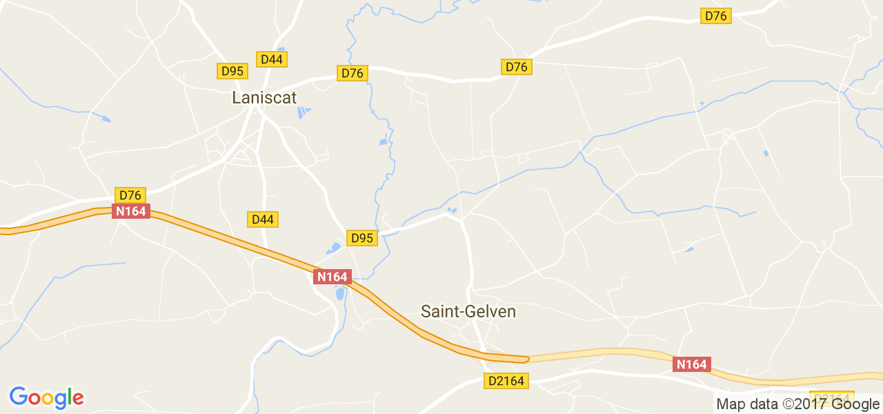 map de la ville de Saint-Gelven