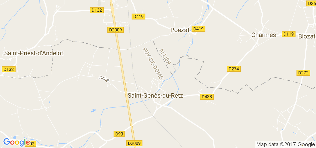 map de la ville de Saint-Genès-du-Retz