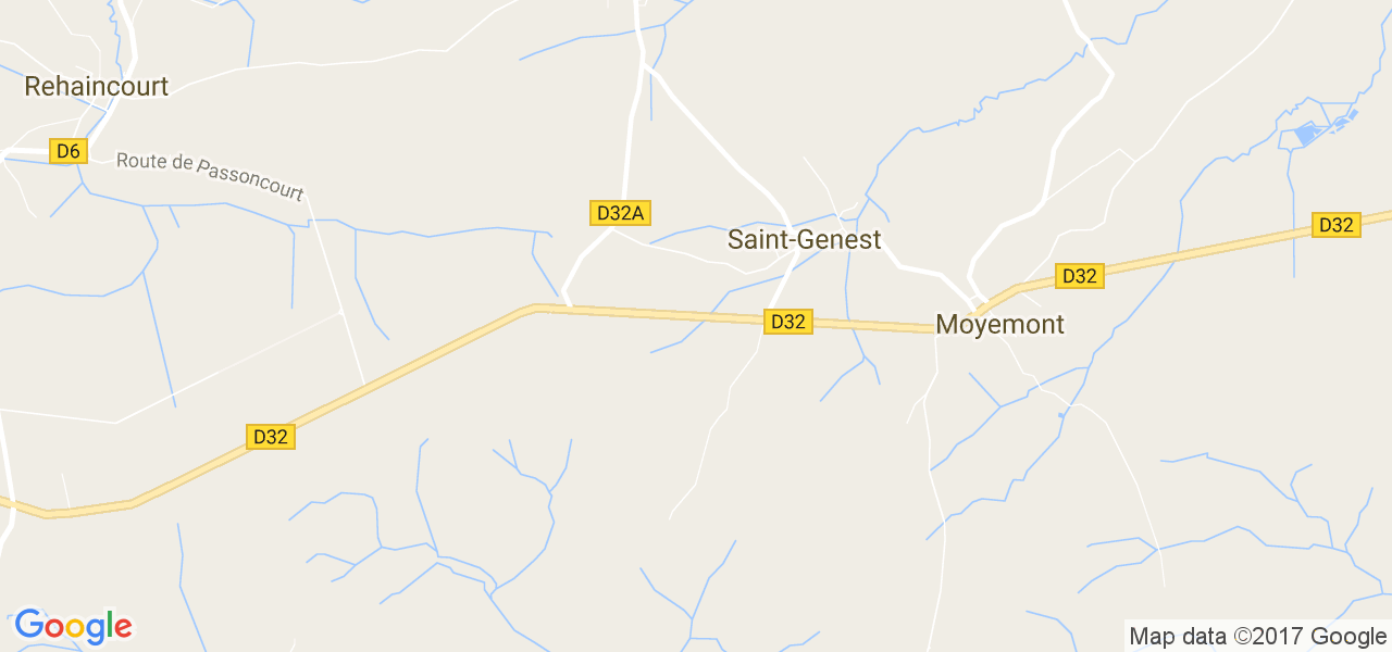 map de la ville de Saint-Genest