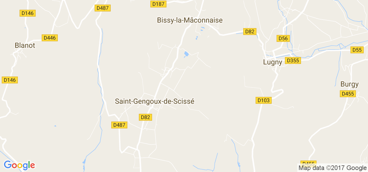 map de la ville de Saint-Gengoux-de-Scissé