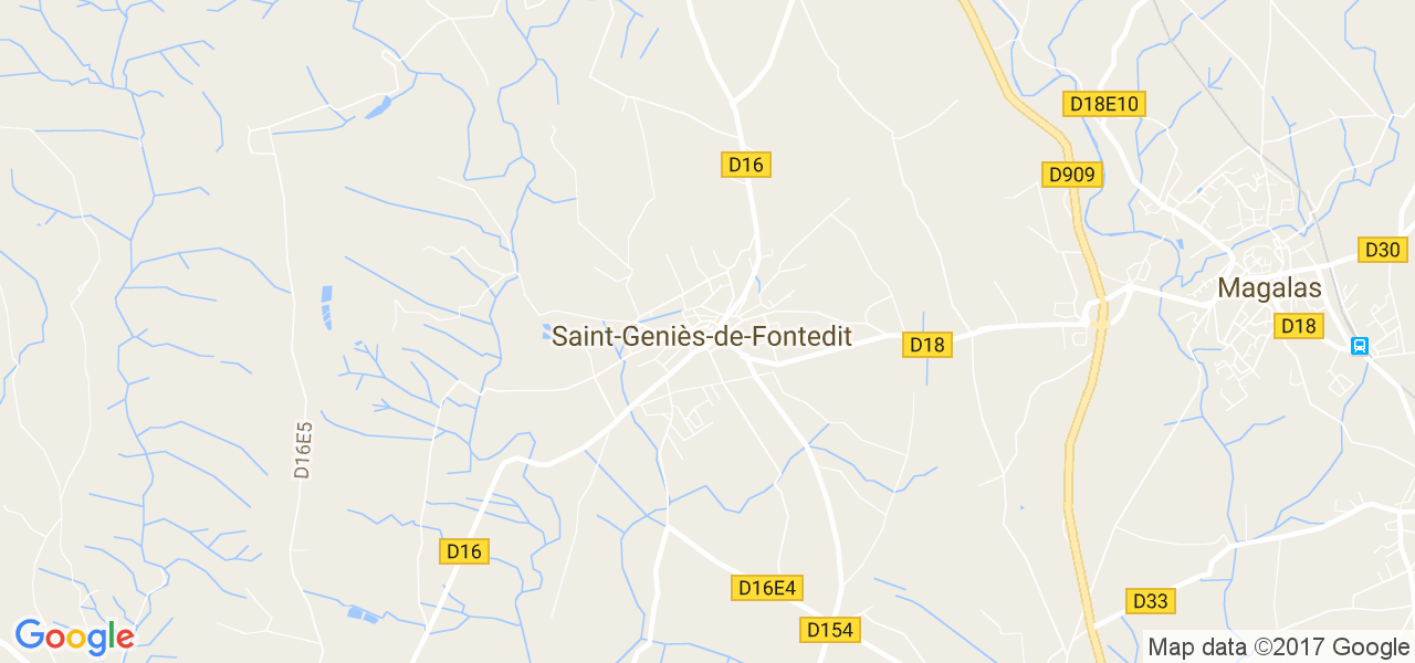 map de la ville de Saint-Geniès-de-Fontedit