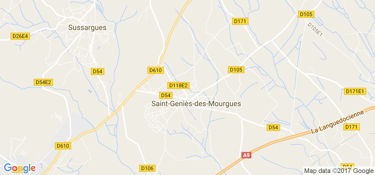 map de la ville de Saint-Geniès-des-Mourgues