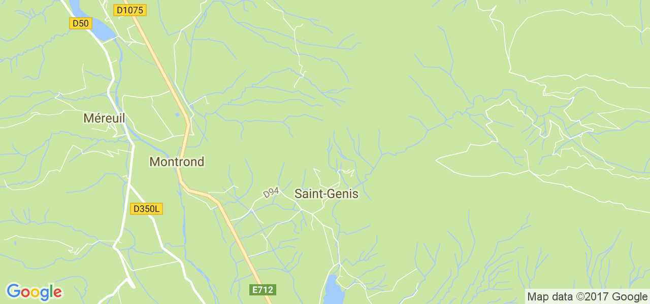 map de la ville de Saint-Genis