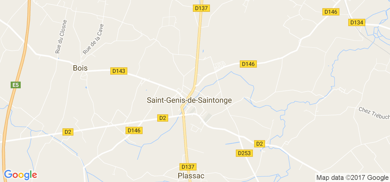 map de la ville de Saint-Genis-de-Saintonge