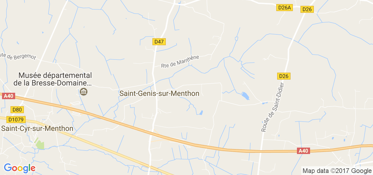 map de la ville de Saint-Genis-sur-Menthon