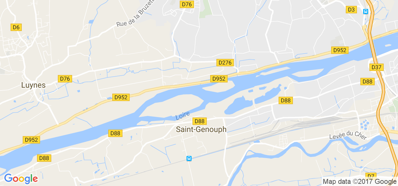 map de la ville de Saint-Genouph