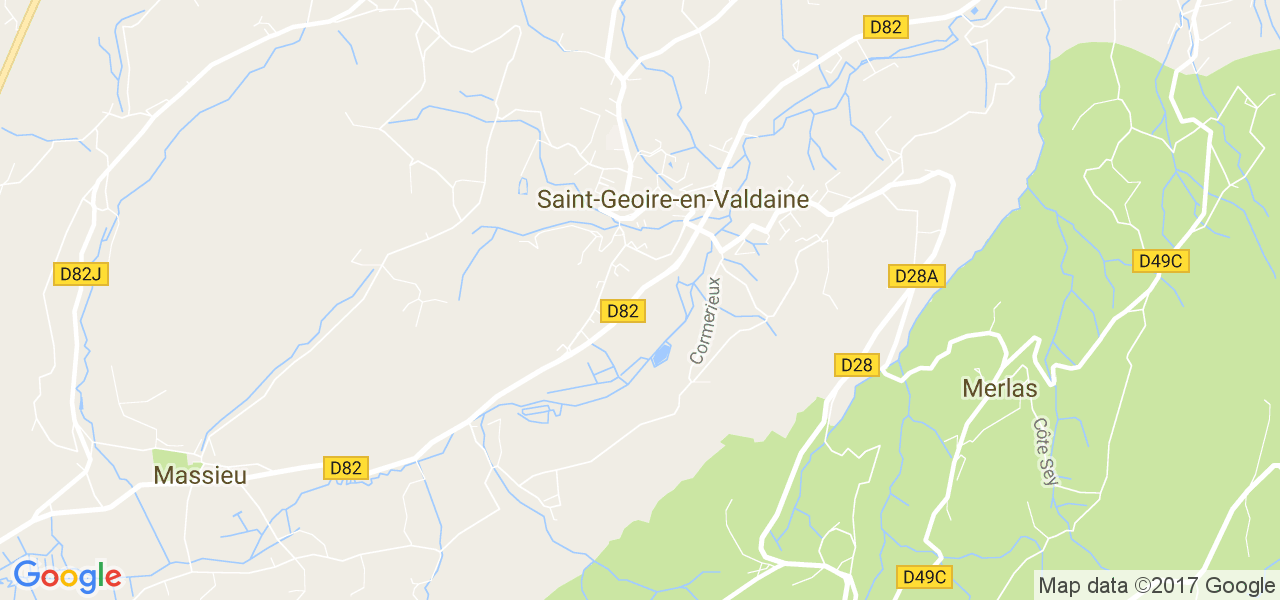 map de la ville de Saint-Geoire-en-Valdaine