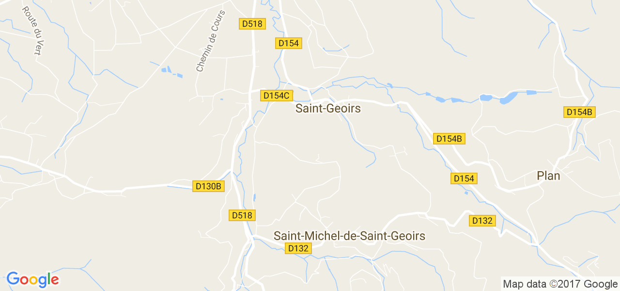 map de la ville de Saint-Geoirs