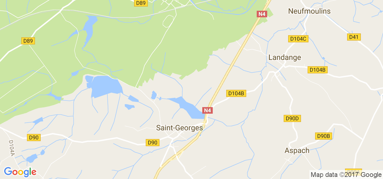 map de la ville de Saint-Georges