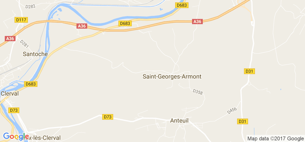 map de la ville de Saint-Georges-Armont