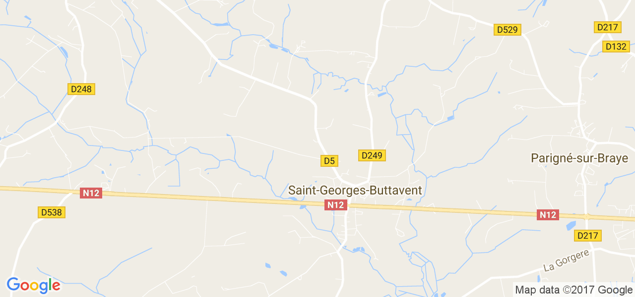 map de la ville de Saint-Georges-Buttavent