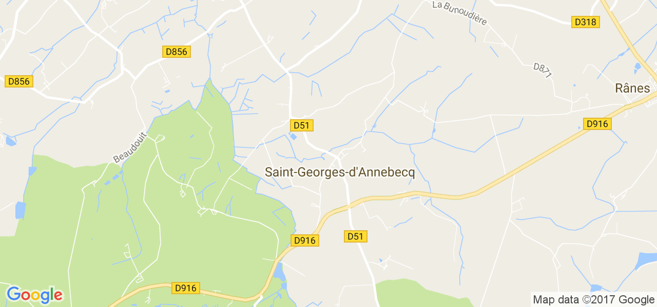 map de la ville de Saint-Georges-d'Annebecq