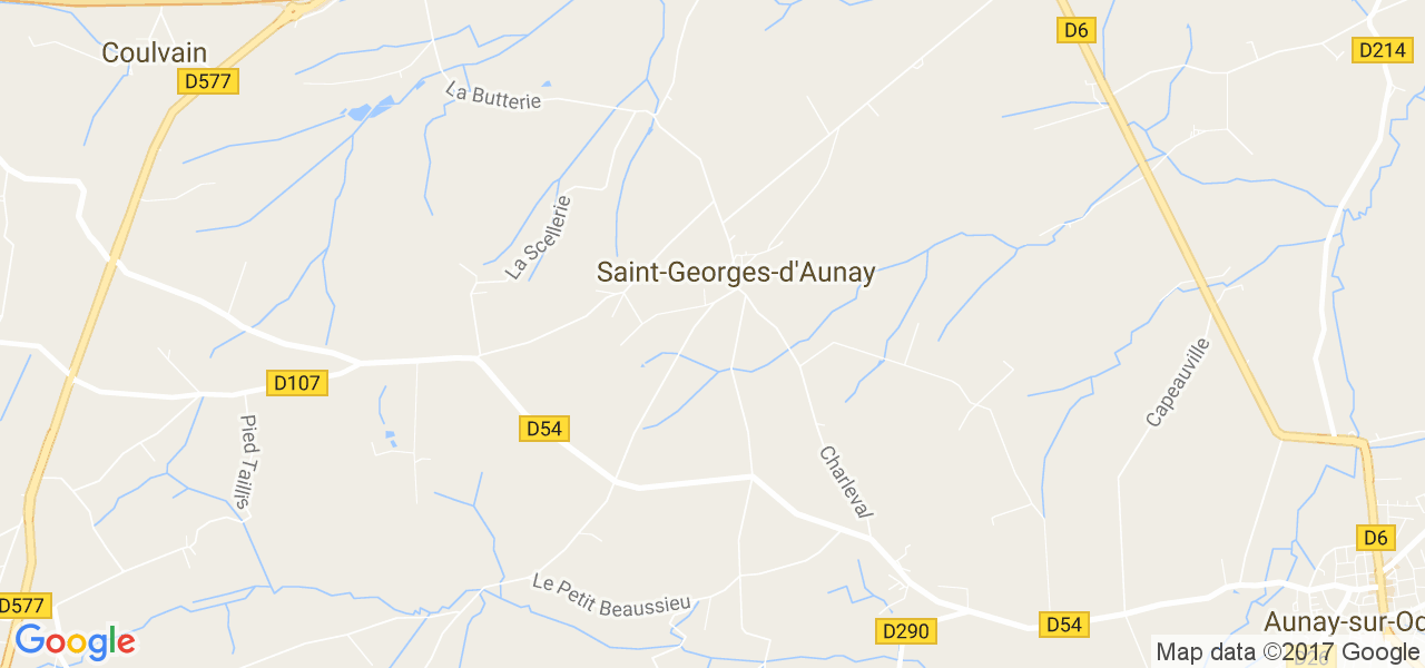 map de la ville de Saint-Georges-d'Aunay