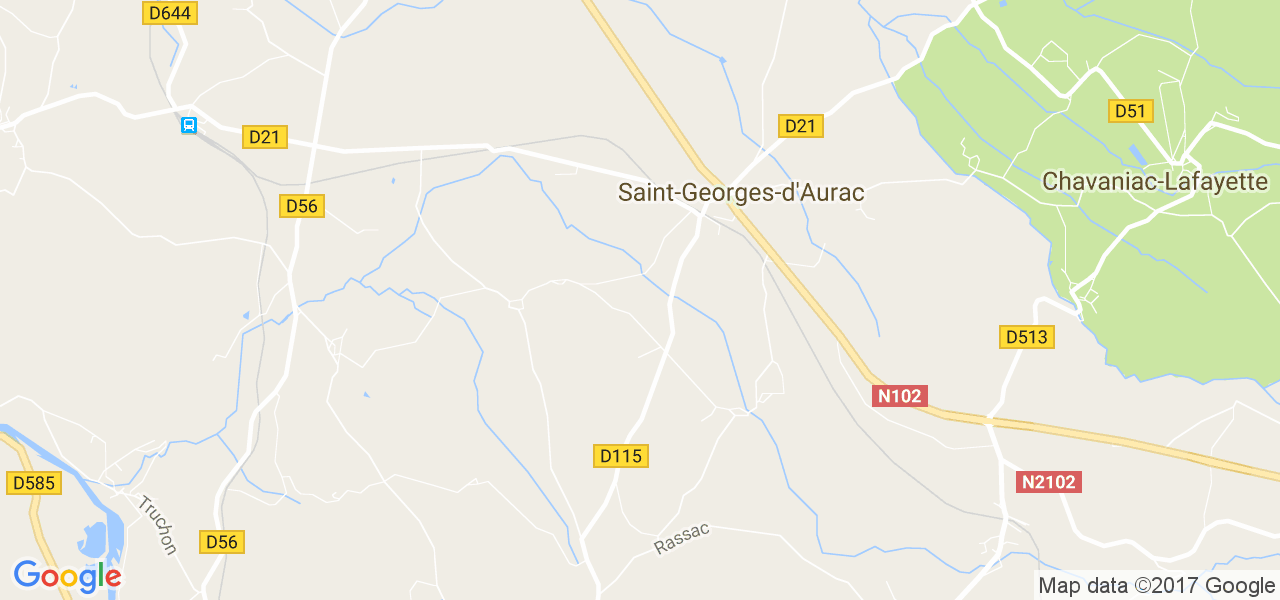 map de la ville de Saint-Georges-d'Aurac