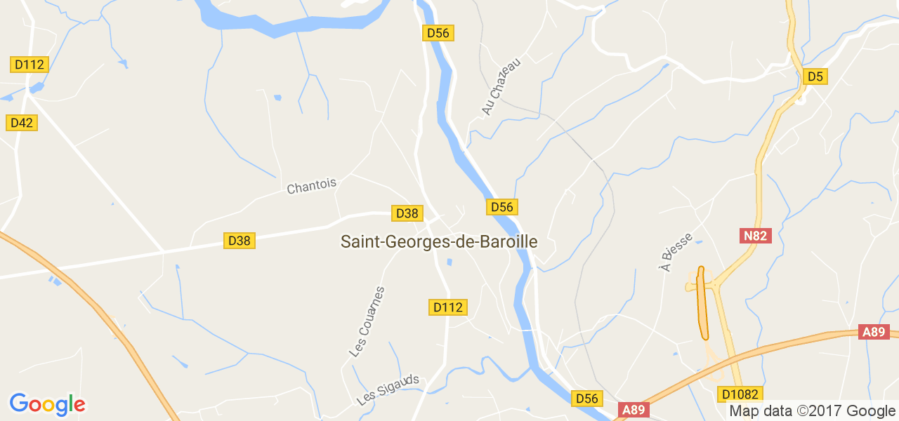 map de la ville de Saint-Georges-de-Baroille