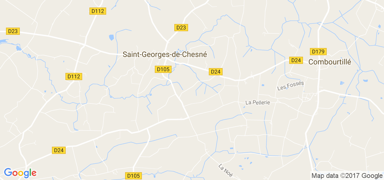 map de la ville de Saint-Georges-de-Chesné