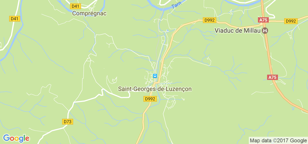 map de la ville de Saint-Georges-de-Luzençon