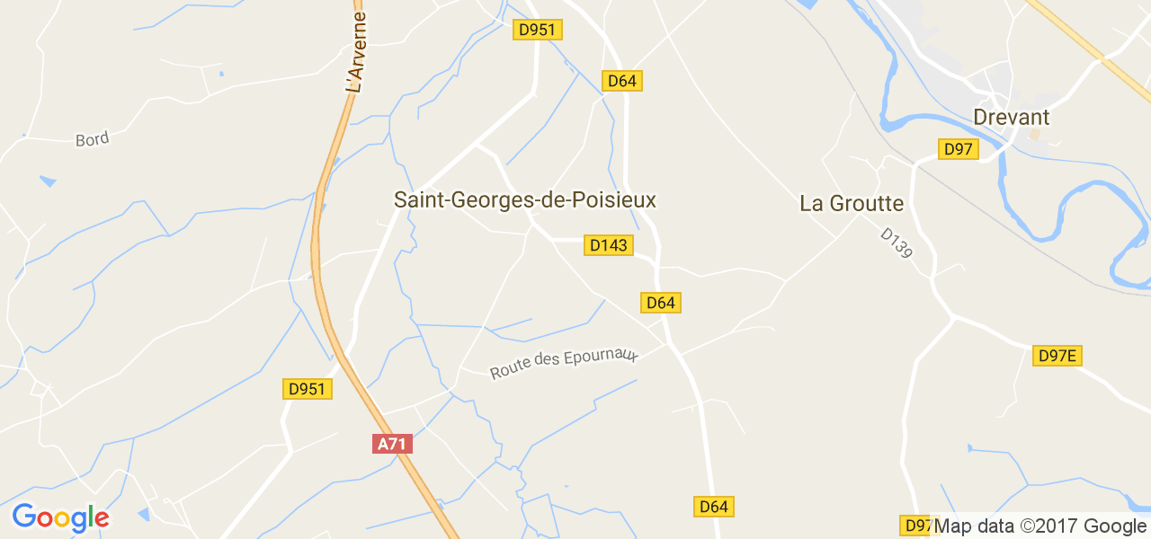 map de la ville de Saint-Georges-de-Poisieux