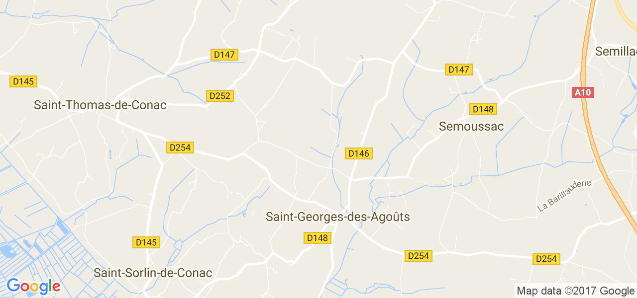 map de la ville de Saint-Georges-des-Agoûts