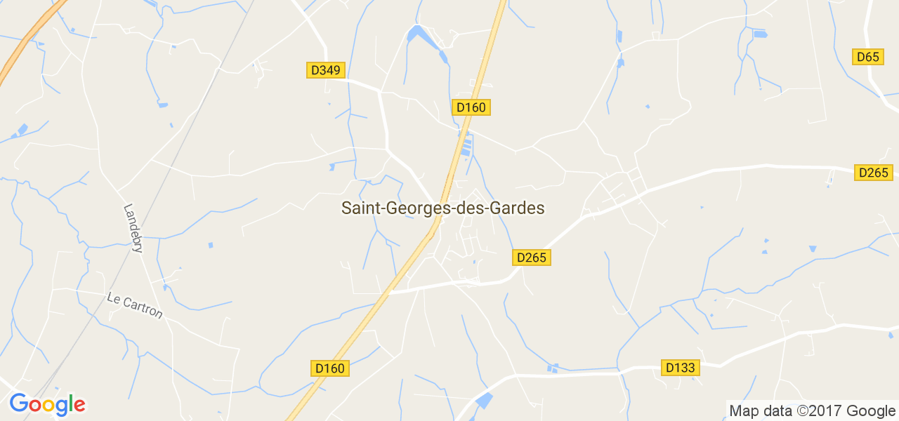 map de la ville de Saint-Georges-des-Gardes