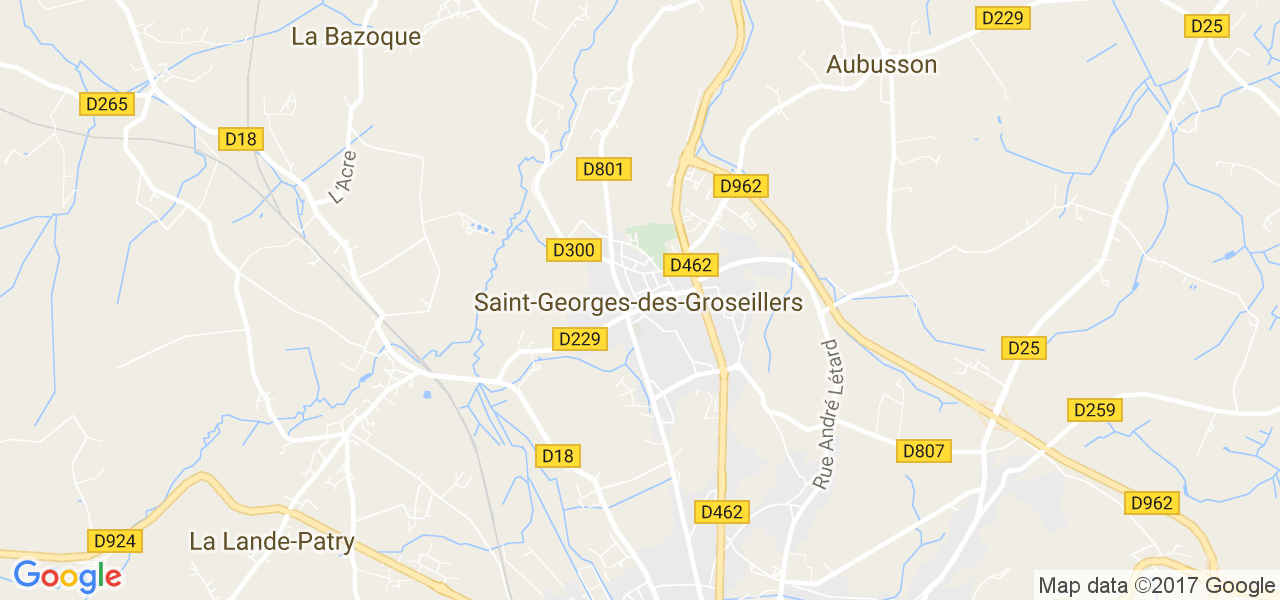 map de la ville de Saint-Georges-des-Groseillers