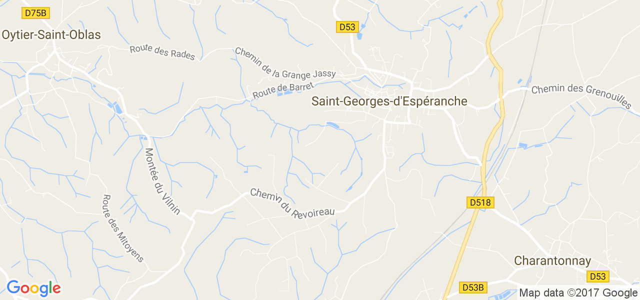 map de la ville de Saint-Georges-d'Espéranche