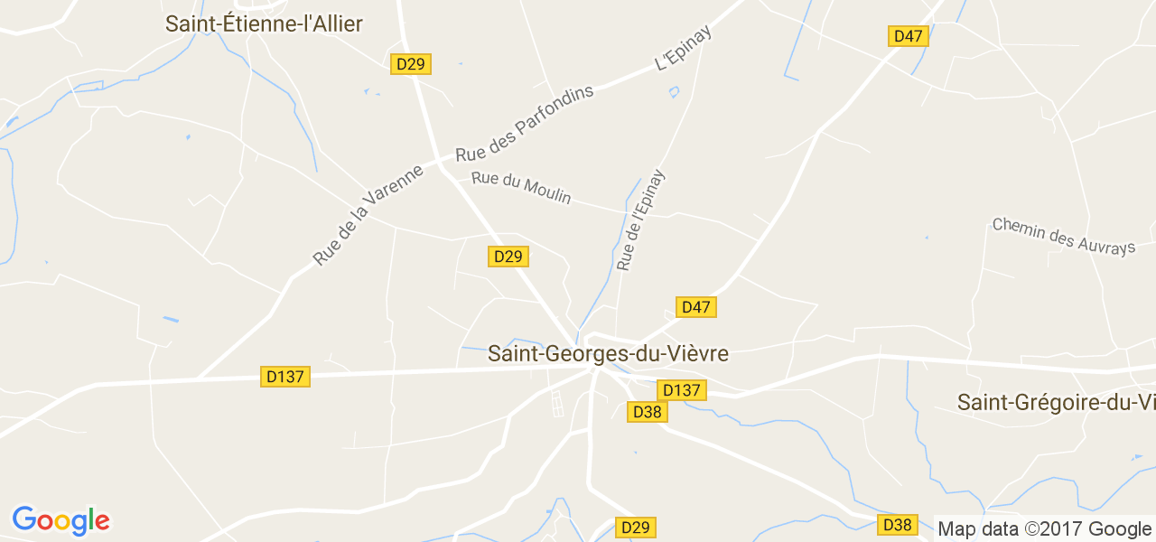 map de la ville de Saint-Georges-du-Vièvre