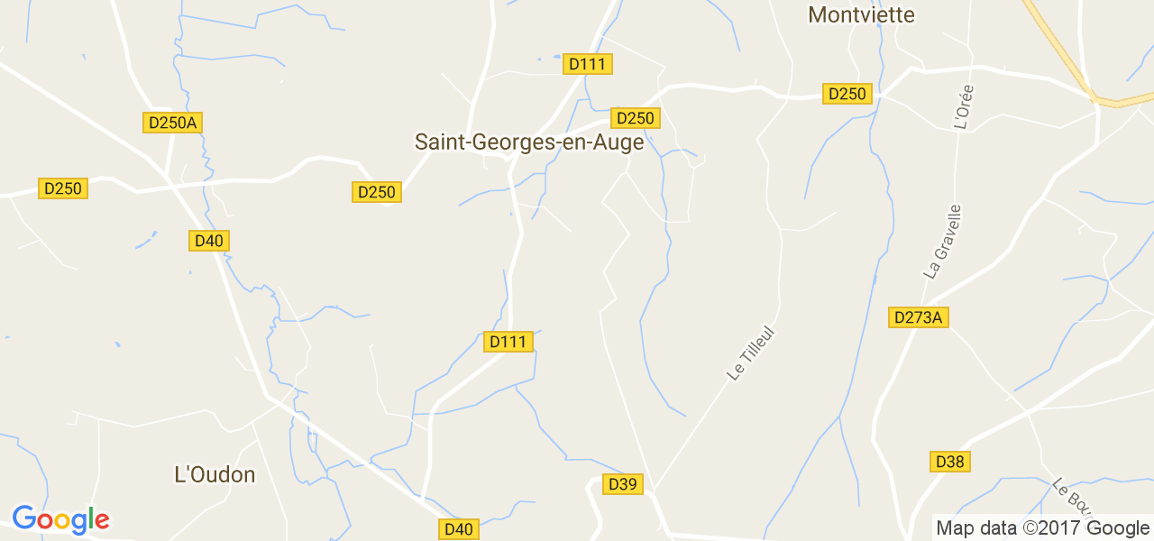 map de la ville de Saint-Georges-en-Auge