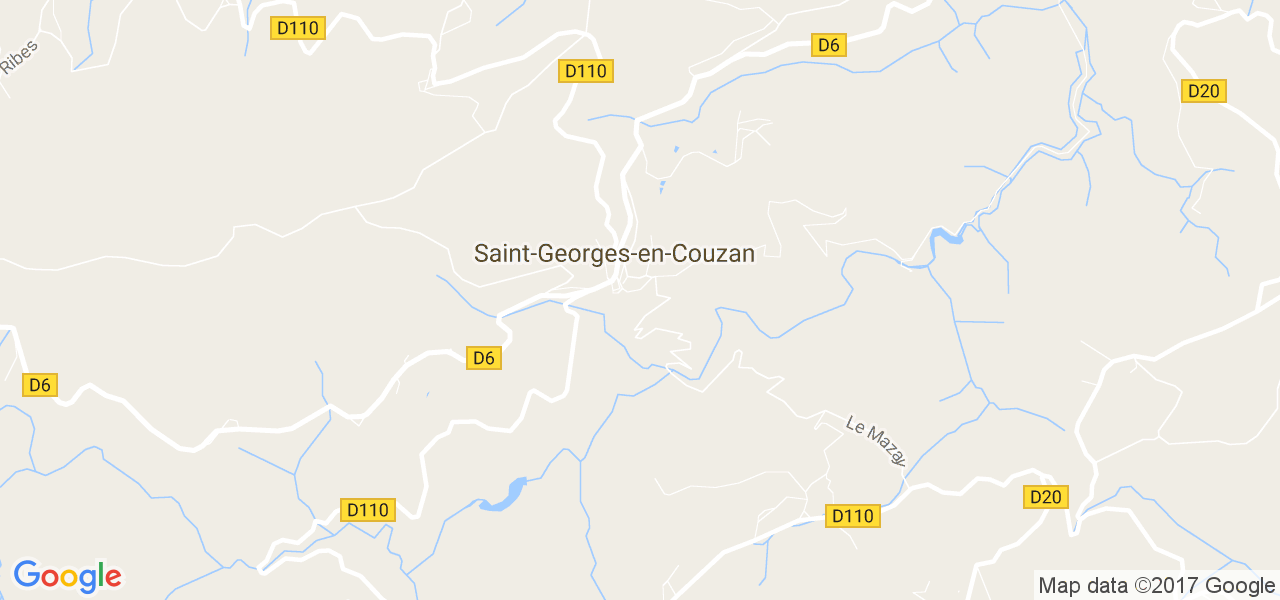 map de la ville de Saint-Georges-en-Couzan